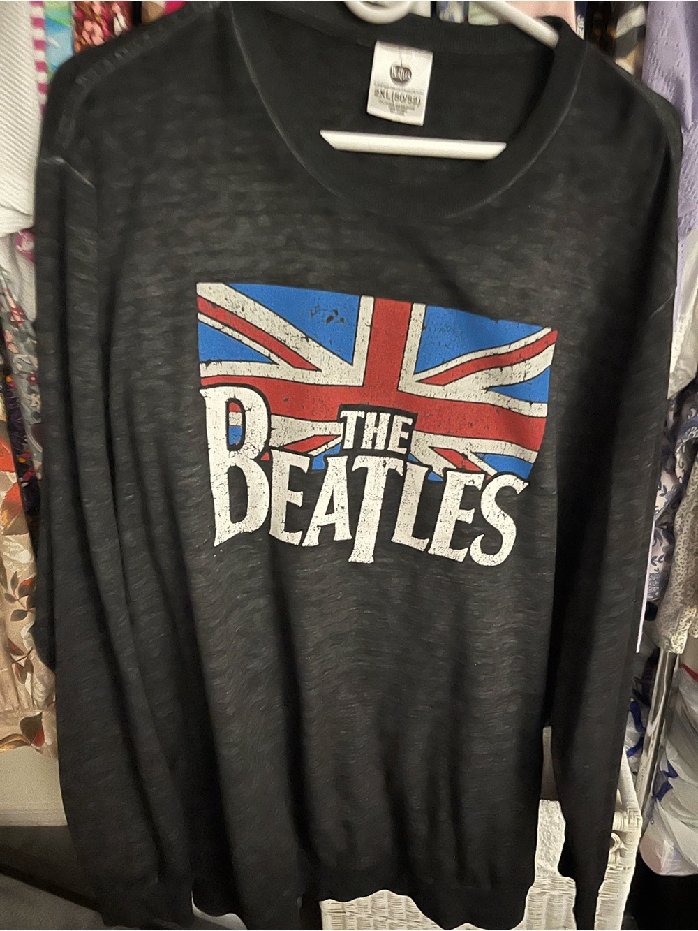 The Beatles Dark Gray Logo Tee with White Tag